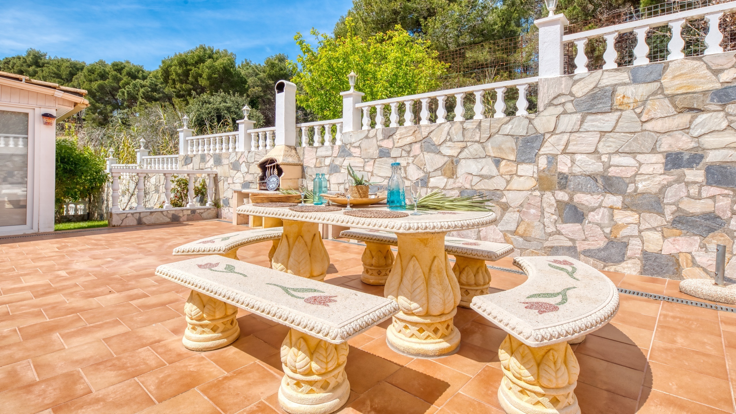 Vakantievilla's Costa Brava Spanje - Villa Estrella - BBQ gebied